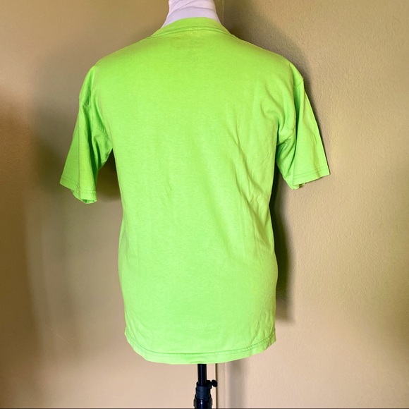 Disney Mickey Mouse Fluorescent Green Cotton Crew Neck Short Sleeve Graphic Tee - Picture 5 of 8